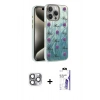 MARSİLYAN™- iPhone 16 Pro Max Kılıf Zirve Modern Prime - Siyah Bilvis 3X AR HD Cam Ekran Koruyucu + Pers Alüminyum Kamera Lens - GI