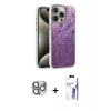 MARSİLYAN™- iPhone 16 Pro Max Kılıf Zirve Modern Prime - Siyah Bilvis 3X AR HD Cam Ekran Koruyucu + Pers Alüminyum Kamera Lens - GI