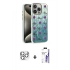 MARSİLYAN™- iPhone 16 Pro Max Kılıf Zirve Modern Prime - Siyah Bilvis 3X AR HD Cam Ekran Koruyucu + Pers Alüminyum Kamera Lens - GS