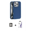 MARSİLYAN™- iPhone 16 Pro Max Kılıf Zirve Modern Prime - Siyah Bilvis 3X AR HD Cam Ekran Koruyucu + PVD Metal Kamera Lens - GD