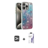 MARSİLYAN™- iPhone 16 Pro Max Kılıf Zirve Modern Prime - Siyah Bilvis 3X AR HD Cam Ekran Koruyucu + PVD Metal Kamera Lens - SH