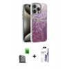 MARSİLYAN™- iPhone 16 Pro Max Kılıf Zirve Modern Prime - Siyah Bilvis 3X AR HD Cam Ekran Koruyucu + Raze Metal Kamera Lens - SH