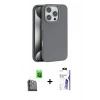 MARSİLYAN™- iPhone 16 Pro Max Kılıf Zirve Modern Prime - Siyah Bilvis 3X AR HD Cam Ekran Koruyucu + Raze Metal Kamera Lens - SH
