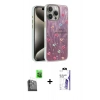 MARSİLYAN™- iPhone 16 Pro Max Kılıf Zirve Modern Prime - Siyah Bilvis 3X AR HD Cam Ekran Koruyucu + Raze Metal Kamera Lens - SH