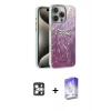 MARSİLYAN™- iPhone 16 Pro Max Kılıf Zirve Modern Prime - Siyah Bilvis 5in1 3D Magic Cam Ekran Koruyucu + PVD Metal Kamera Lens - GS