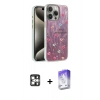 MARSİLYAN™- iPhone 16 Pro Max Kılıf Zirve Modern Prime - Siyah Bilvis 5in1 3D Magic Cam Ekran Koruyucu + PVD Metal Kamera Lens - GS