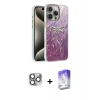 MARSİLYAN™- iPhone 16 Pro Max Kılıf Zirve Modern Prime - Siyah Bilvis 5in1 3D Magic Cam Ekran Koruyucu + Gri Pers Alüminyum Kamera Lens