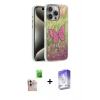 MARSİLYAN™- iPhone 16 Pro Max Kılıf Zirve Modern Prime - Siyah Bilvis 5in1 3D Magic Cam Ekran Koruyucu + Raze Metal Kamera Lens - NLGY
