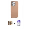 MARSİLYAN™- iPhone 16 Pro Max Kılıf Zirve Modern Prime - Siyah Bilvis 5in1 3D Magic Cam Ekran Koruyucu + Pers Alüminyum Kamera Lens - CLTM