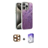 MARSİLYAN™- iPhone 16 Pro Max Kılıf Zirve Modern Prime - Siyah Bilvis 5in1 3D Magic Cam Ekran Koruyucu + Pers Alüminyum Kamera Lens - CLTM