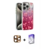 MARSİLYAN™- iPhone 16 Pro Max Kılıf Zirve Modern Prime - Siyah Bilvis 5in1 3D Magic Cam Ekran Koruyucu + Pers Alüminyum Kamera Lens - CLTM