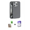 MARSİLYAN™- iPhone 16 Pro Max Kılıf Zirve Modern Prime - Siyah Bilvis 5in1 3D Magic Cam Ekran Koruyucu + Raze Metal Kamera Lens - CLTM