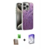 MARSİLYAN™- iPhone 16 Pro Max Kılıf Zirve Modern Prime - Siyah Bilvis 5in1 3D Magic Cam Ekran Koruyucu + Raze Metal Kamera Lens - CLTM