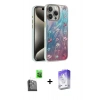 MARSİLYAN™- iPhone 16 Pro Max Kılıf Zirve Modern Prime - Siyah Bilvis 5in1 3D Magic Cam Ekran Koruyucu + Raze Metal Kamera Lens - SH