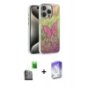 MARSİLYAN™- iPhone 16 Pro Max Kılıf Zirve Modern Prime - Siyah Bilvis 5in1 3D Magic Cam Ekran Koruyucu + Raze Metal Kamera Lens - SH