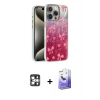 MARSİLYAN™- iPhone 16 Pro Max Kılıf Zirve Modern Prime - Siyah Bilvis 5in1 5D Magic Hayalet Cam Ekran Koruyucu + PVD Metal Kamera Lens - GS