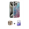 MARSİLYAN™- iPhone 16 Pro Max Kılıf Zirve Modern Prime - Siyah Bilvis 5in1 5D Magic Hayalet Cam Ekran Koruyucu + Pers Alüminyum Kamera Lens - CLTM