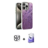 MARSİLYAN™- iPhone 16 Pro Max Kılıf Zirve Modern Prime - Siyah Bilvis 5in1 5D Magic Hayalet Cam Ekran Koruyucu + Pers Alüminyum Kamera Lens - GI