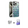 MARSİLYAN™- iPhone 16 Pro Max Kılıf Zirve Modern Prime - Siyah Bilvis 5in1 5D Magic Hayalet Cam Ekran Koruyucu + Pers Alüminyum Kamera Lens - GS