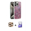 MARSİLYAN™- iPhone 16 Pro Max Kılıf Zirve Modern Prime - Siyah Bilvis 5in1 5D Magic Hayalet Cam Ekran Koruyucu + Pers Alüminyum Kamera Lens - CLTM