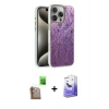 MARSİLYAN™- iPhone 16 Pro Max Kılıf Zirve Modern Prime - Siyah Bilvis 5in1 5D Magic Hayalet Cam Ekran Koruyucu + Raze Metal Kamera Lens - CLTM