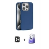 MARSİLYAN™- iPhone 16 Pro Max Kılıf Zirve Modern Prime - Siyah Bilvis 5in1 5D Magic Hayalet Cam Ekran Koruyucu + PVD Metal Kamera Lens - SH