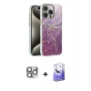 MARSİLYAN™- iPhone 16 Pro Max Kılıf Zirve Modern Prime - Siyah Bilvis 5in1 5D Magic Hayalet Cam Ekran Koruyucu + Pers Alüminyum Kamera Lens - GI