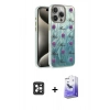 MARSİLYAN™- iPhone 16 Pro Max Kılıf Zirve Modern Prime - Siyah Bilvis 5in1 5D Magic Hayalet Cam Ekran Koruyucu + PVD Metal Kamera Lens - SH
