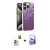 MARSİLYAN™- iPhone 16 Pro Max Kılıf Zirve Modern Prime - Siyah Bilvis 5in1 5D Magic Hayalet Cam Ekran Koruyucu + Raze Metal Kamera Lens - NLGY