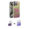 MARSİLYAN™- iPhone 16 Pro Max Kılıf Zirve Modern Prime - Siyah Bilvis 5in1 5D Magic Hayalet Cam Ekran Koruyucu + Bilvis Titan Kamera Lens - SH