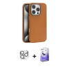 MARSİLYAN™- iPhone 16 Pro Max Kılıf Zirve Modern Prime - Siyah Bilvis 5in1 5D Magic Hayalet Cam Ekran Koruyucu + Pers Alüminyum Kamera Lens - GS
