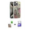 MARSİLYAN™- iPhone 16 Pro Max Kılıf Zirve Modern Prime - Siyah Bilvis 5in1 5D Magic Hayalet Cam Ekran Koruyucu + Raze Metal Kamera Lens - CLTM