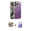 MARSİLYAN™- iPhone 16 Pro Max Kılıf Zirve Modern Prime - Siyah Bilvis 5in1 5D Magic Hayalet Cam Ekran Koruyucu + Pers Alüminyum Kamera Lens - CLTM