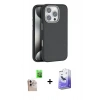 MARSİLYAN™- iPhone 16 Pro Max Kılıf Zirve Modern Prime - Siyah Bilvis 5in1 5D Magic Hayalet Cam Ekran Koruyucu + Raze Metal Kamera Lens - NLGY