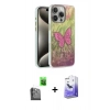 MARSİLYAN™- iPhone 16 Pro Max Kılıf Zirve Modern Prime - Siyah Bilvis 5in1 5D Magic Hayalet Cam Ekran Koruyucu + Raze Metal Kamera Lens - SH