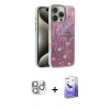 MARSİLYAN™- iPhone 16 Pro Max Kılıf Zirve Modern Prime - Siyah Bilvis 5in1 5D Magic Hayalet Cam Ekran Koruyucu + Pers Alüminyum Kamera Lens - GS