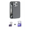 MARSİLYAN™- iPhone 16 Pro Max Kılıf Zirve Modern Prime - Siyah Bilvis 5in1 5D Magic Hayalet Cam Ekran Koruyucu + Bilvis Titan Kamera Lens - TMGI