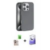MARSİLYAN™- iPhone 16 Pro Max Kılıf Zirve Modern Prime - Siyah Bilvis 5in1 5D Magic Hayalet Cam Ekran Koruyucu + Raze Metal Kamera Lens - NLGY
