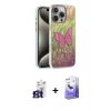 MARSİLYAN™- iPhone 16 Pro Max Kılıf Zirve Modern Prime - Siyah Bilvis 5in1 5D Magic Hayalet Cam Ekran Koruyucu + Bilvis Titan Kamera Lens - TMGI