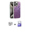 MARSİLYAN™- iPhone 16 Pro Max Kılıf Zirve Modern Prime - Siyah Bilvis 5in1 5D Magic Hayalet Cam Ekran Koruyucu + Pers Alüminyum Kamera Lens - GS