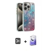 MARSİLYAN™- iPhone 16 Pro Max Kılıf Zirve Modern Prime - Siyah Bilvis 5in1 5D Magic Hayalet Cam Ekran Koruyucu + PVD Metal Kamera Lens - SH