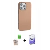 MARSİLYAN™- iPhone 16 Pro Max Kılıf Zirve Modern Prime - Siyah Bilvis 5in1 5D Magic Hayalet Cam Ekran Koruyucu + Raze Metal Kamera Lens - NLGY