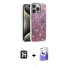 MARSİLYAN™- iPhone 16 Pro Max Kılıf Zirve Modern Prime - Siyah Bilvis 5in1 5D Magic Hayalet Cam Ekran Koruyucu + PVD Metal Kamera Lens - SH