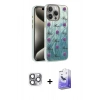 MARSİLYAN™- iPhone 16 Pro Max Kılıf Zirve Modern Prime - Siyah Bilvis 5in1 5D Magic Hayalet Cam Ekran Koruyucu + Pers Alüminyum Kamera Lens - GI