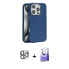 MARSİLYAN™- iPhone 16 Pro Max Kılıf Zirve Modern Prime - Siyah Bilvis 5in1 5D Magic Hayalet Cam Ekran Koruyucu + Pers Alüminyum Kamera Lens - GI