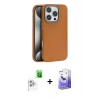 MARSİLYAN™- iPhone 16 Pro Max Kılıf Zirve Modern Prime - Siyah Bilvis 5in1 5D Magic Hayalet Cam Ekran Koruyucu + Raze Metal Kamera Lens - BZ