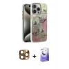 MARSİLYAN™- iPhone 16 Pro Max Kılıf Zirve Modern Prime - Siyah Bilvis 5in1 5D Magic Hayalet Cam Ekran Koruyucu + Pers Alüminyum Kamera Lens - CLTM
