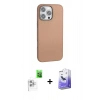 MARSİLYAN™- iPhone 16 Pro Max Kılıf Zirve Modern Prime - Siyah Bilvis 5in1 5D Magic Hayalet Cam Ekran Koruyucu + Raze Metal Kamera Lens - BZ
