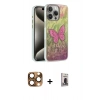 MARSİLYAN™- iPhone 16 Pro Max Kılıf Zirve Modern Prime - Siyah Bilvis Hayalet Cam Ekran Koruyucu + Pers Alüminyum Kamera Lens - CLTM