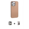 MARSİLYAN™- iPhone 16 Pro Max Kılıf Zirve Modern Prime - Siyah Bilvis Hayalet Cam Ekran Koruyucu + PVD Metal Kamera Lens - GD